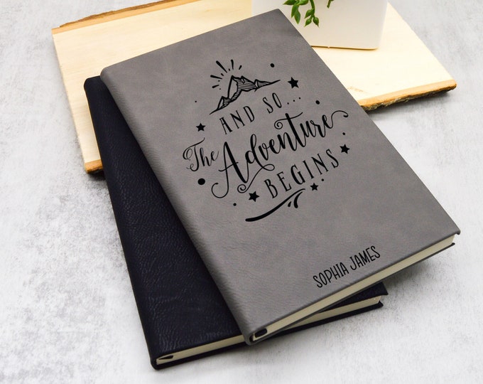 Travel Journal, Adventure Journal, Traveling Journal, Camping Journal, Camper Notebook, Custom Journal, Camping Gift, Trip Planner, RV Gift