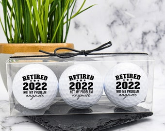 Retirement Golf Ball, Retirement Gift For Men, Custom Golf Balls, Retiree Gift, Golf Gift, Gift For Dad, Retirement Party, Retired Gift