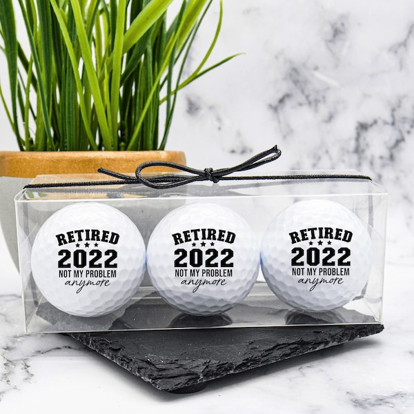 Retirement Golf Ball, Retirement Gift For Men, Custom Golf Balls, Retiree Gift, Golf Gift, Gift For Dad, Retirement Party, Retired Gift