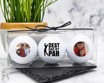 Dad Golf Ball, Custom Golf Balls, Sports Gifts For Him, Fathers Day Gifts, Best Dad By Par, New Dad Gift, Golf Gift, Fathers Day Golf Gift