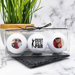 Dad Golf Ball, Custom Golf Balls, Sports Gifts For Him, Fathers Day Gifts, Best Dad By Par, New Dad Gift, Golf Gift, Fathers Day Golf Gift