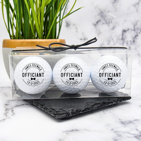 Officiant Gift, Gift For Officiant, Pastor Gift, Custom Golf Ball, Officiant Proposal, Ordained Minister, Wedding Party, Golf Ball Proposal