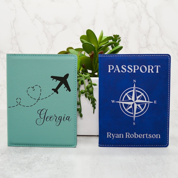 Custom Passport Holder, Leather Passport Cover, Personalized Passport Cover, Groomsmen Gift, Travel Gifts, Fathers Day Gift, Gift for Him