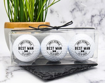 Best Man Golf Gift, Custom Golf Ball, Best Man Proposal, Groomsmen Gift, Groomsmen Proposal, Wedding Party, Best Man Gift,Golf Ball Proposal