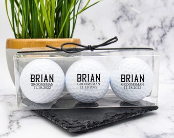 Groomsman Golf Ball Gift, Golf Ball Groomsman, Custom Golf Balls, Groomsmen Gift, Groomsmen Proposal, Gift For Golfer, Wedding Party Golf
