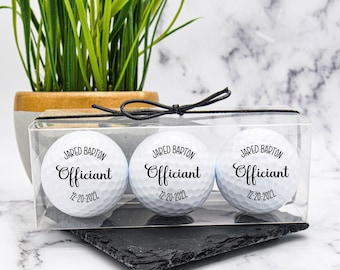 Officiant Gift, Custom Golf Ball, Gift For Officiant, Pastor Gift, Officiant Proposal, Ordained Minister, Wedding Party, Golf Ball Proposal