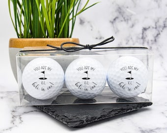 Custom Golf Balls, You Are My Hole In One, Gift for Husband, Golf Gift, Gift For Boyfriend, Anniversary Gift, Wedding Gift, Wedding Favor