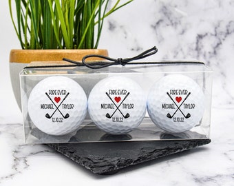 Custom Golf Balls, Wedding Golf Ball, Golf Gift, Wedding Day Gift, Fore-Ever Golf Ball, Anniversary Gift, Wedding Favors, Wedding Party