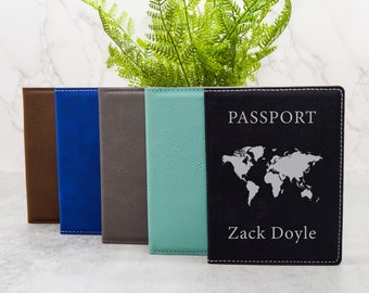 Custom Passport Holder, Passport Case, Leather Passport Wallet, Monogram Passport Holder, Travel Gifts, Travel Accessories,Travel Lover Gift