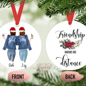 Best Friend Ornament | Soul Sister Ornament | Best Friend Gift | Christmas Ornament | Long Distance Gift | Friend Christmas |Gift For Friend