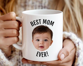 Mug personnalisé avec visage de bébé, cadeau pour maman, tasse personnalisée pour la fête des mères