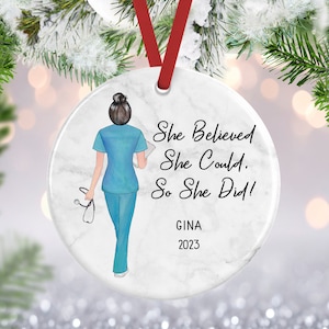 Nurse Ornament, Graduation Ornament, New Nurse Gift, Graduation Gift, Nurse Christmas Ornament, RN Gift, BSN Gift, Nursing Graduation Gift