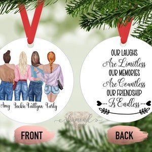 Best Friend Ornament | Best Friend Gift | Friendship Ornament | Custom Ornament | Besties Ornament | Personalized Gifts | Christmas Ornament