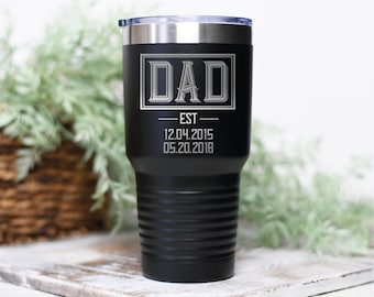 Dad Est Tumbler, New Dad Gift, Dad Announcement, Gift For New Dad, Dad Established, Dad To Be, Gift For Dad, Father Gift, Fathers Day Gift
