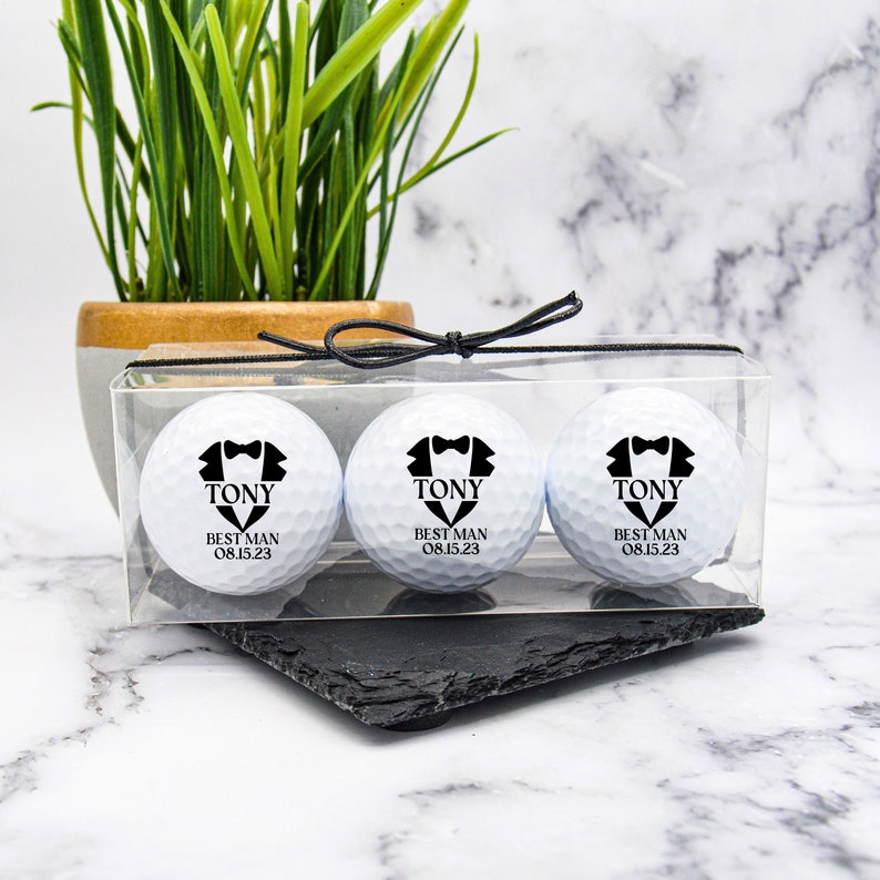 Best Man Golf Gift, Custom Golf Ball, Groomsman Golf Ball, Groomsmen Gift, Groomsmen Proposal, Best Man Gift, Golf Ball Proposal, Wedding image 1