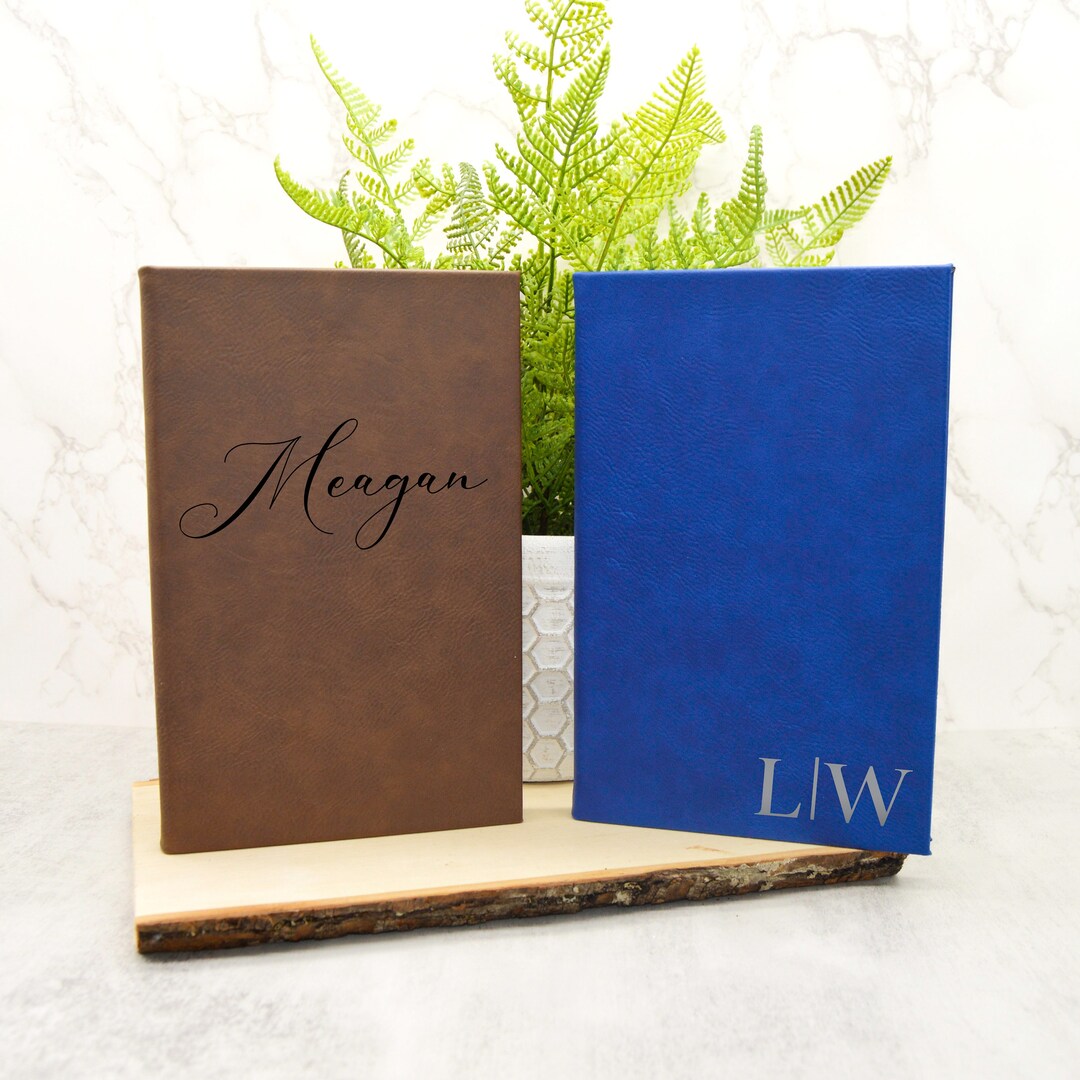 Custom Leatherette Journal With Name Personalized Memory Etsy