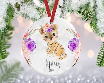 Baby's First Christmas Ornament, Children's Ornament, New Baby Ornament,Christmas Ornament, New Baby Gifts, Custom Ornament, Girl Ornament