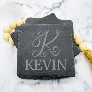 Slate Coasters, Personalized Slate Coasters, Housewarming Gift, Personalized Coaster, Engraved Coasters, Monogram Coasters, Drink Coasters