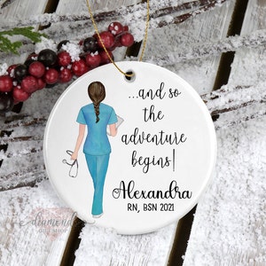 Nurse Ornament, New Nurse Gift, Nurse Christmas Ornament, Graduation Ornament, Graduation Gift, RN Gift, BSN Gift, Nursing Graduation Gift