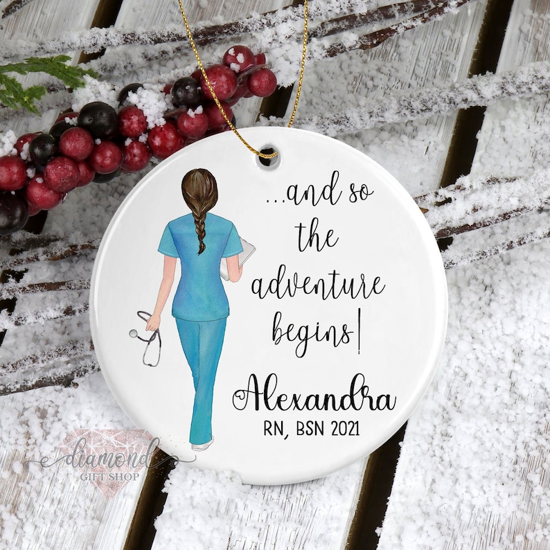 Nurse Ornament, New Nurse Gift, Nurse Christmas Ornament, Graduation Ornament, Graduation Gift, RN Gift, BSN Gift, Nursing Graduation Gift
