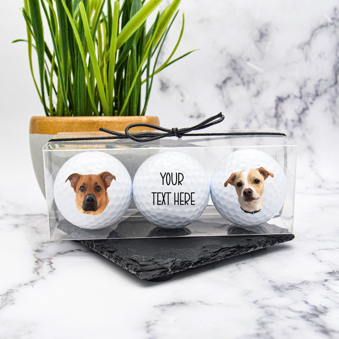 Custom Golf Balls, Dog Face Golf Balls, Personalized Golf Ball, Dad