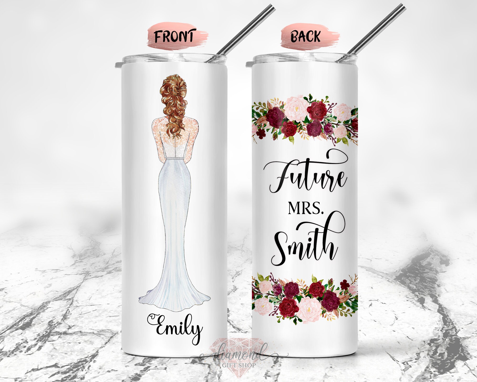 Bachelorette Gifts For Bride Bridal Shower Gift For Bride 20oz Black Skinny  Wine Tumbler Bride To Be Gifts For Her Wedding Day Engagment Gifts For