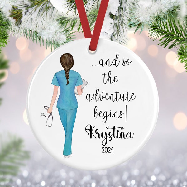 Nurse Ornament, New Nurse Gift, Nurse Christmas Ornament, Graduation Ornament, Graduation Gift, RN Gift, BSN Gift, Nursing Graduation Gift