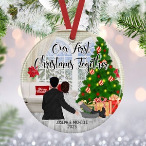 Our First Christmas Together Ornament | Family Portrait Ornament | First Christmas Married Ornament | Family Gift | Mr and Mrs Ornament