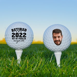 Retirement Golf Ball, Retired Gift, Retirement Gift For Men, Custom Golf Balls, Retiree Gift, Golf Gift, Gift For Dad, Retirement Party