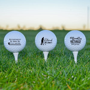 Retirement Gift For Men, Custom Golf Balls, Retirement Golf Ball, Retiree Gift, Golf Gift, Gift For Dad, Retirement Party, Fathers Day Golf