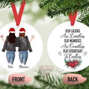 Best Friend Ornament | Custom Ornament | Personalized Gifts | Best Friend Gift | Friends Ornament | Gift For Best Friend| Christmas Ornament