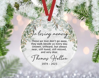 Memorial Christmas Ornament, In Loving Memory Ornament, Remembrance Gift, Sympathy Gift, Lost But Never Forgotten Ornament, Loss of Father