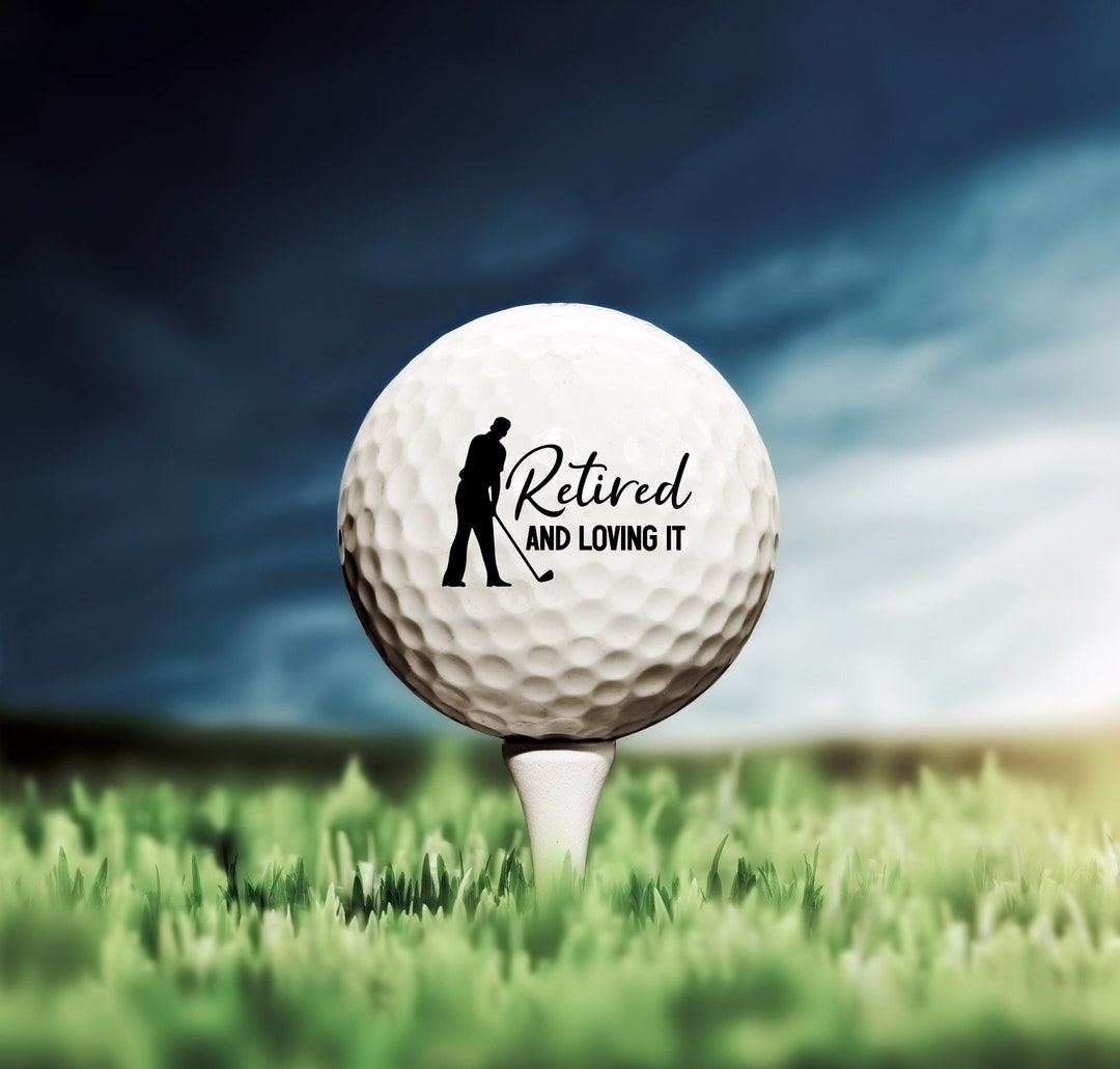 Retirement Golf Ball, Retirement Gift for Men, Custom Golf Balls