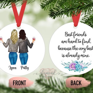 Best Friend Ornament | Best Friend Gift | Friend Gifts | Custom Ornament | Personalized Gifts | Ornament for Friend | Christmas Ornament