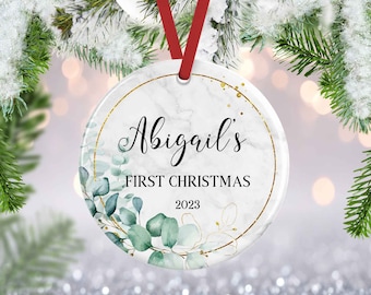 New Baby Ornament, Baby's First Christmas Ornament, Christmas Ornament, New Baby Gifts, Custom Ornament, Custom Baby Name Ornament, Holiday