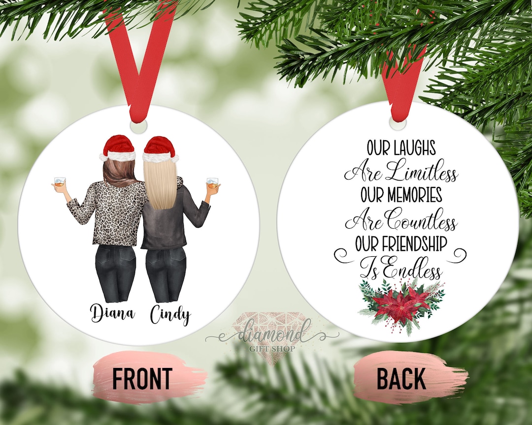 Best Friend Ornament, Personalized Gifts, Christmas Gift, Best Friend Christmas Gifts Best Friend