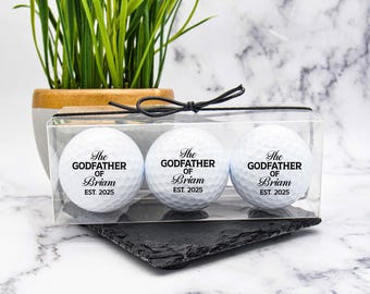 Godfather Golf Ball, Personalized Golf Gift for Godfather, Custom Golf Ball, Will You Be My Godfather Gift, Gift For Golfer,Christening Gift