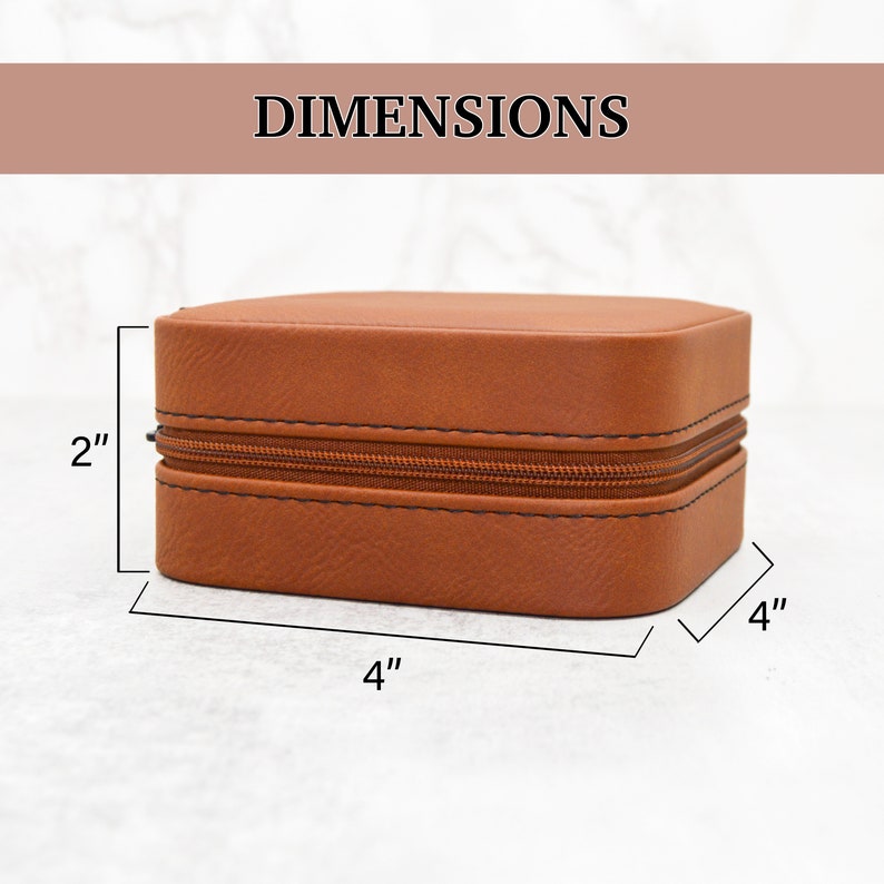 Leather Jewelry Travel Case, Personalized Jewelry Box, Custom Jewelry Box, Bridesmaid Gifts, Bridal Party Gifts, Birthday Gift for Her image 5
