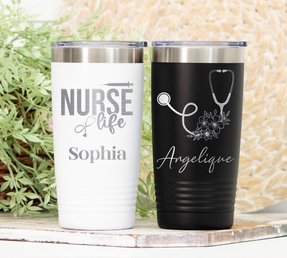 Personalized Nurse Water Bottle, RN Gift, Custom Tumbler With Straw, Nurses  Are a Work of Heart, Gift for Doctor, Custom Water Bottle 
