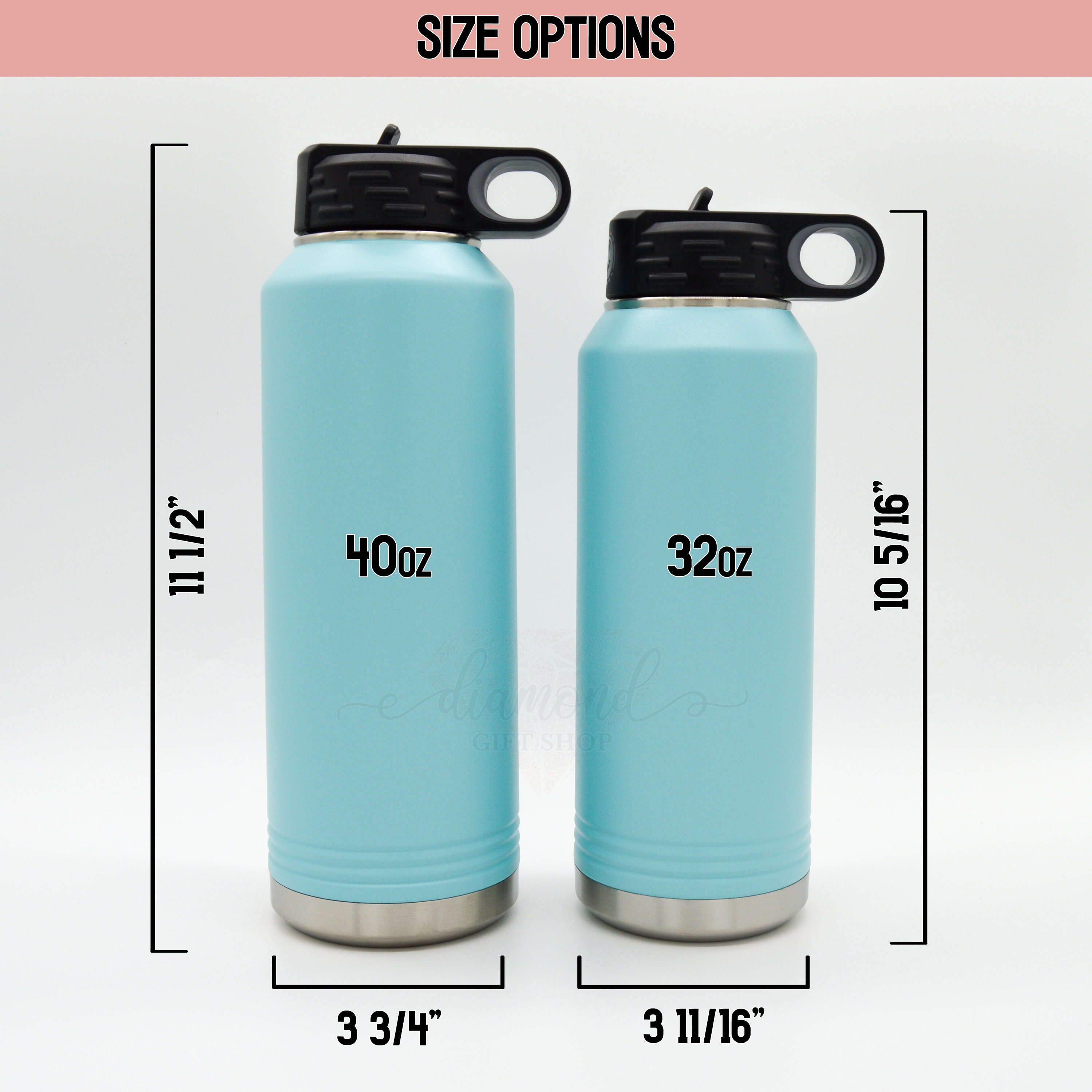 Engraved Water Bottles With Straw Name Water Bottle Custom Etsy