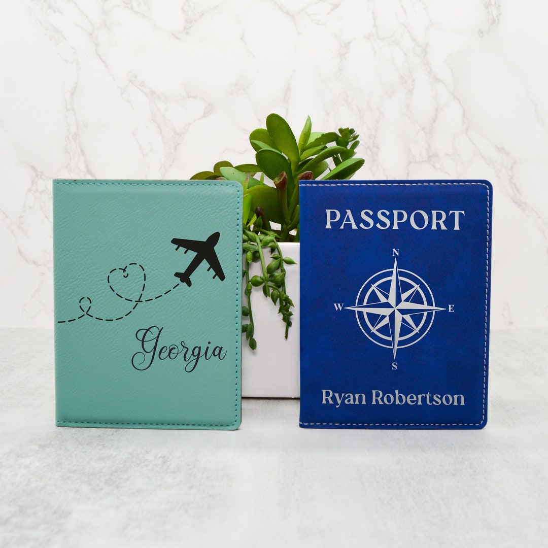 Custom Passport Holder, Leather Passport Cover, Personalized Passport