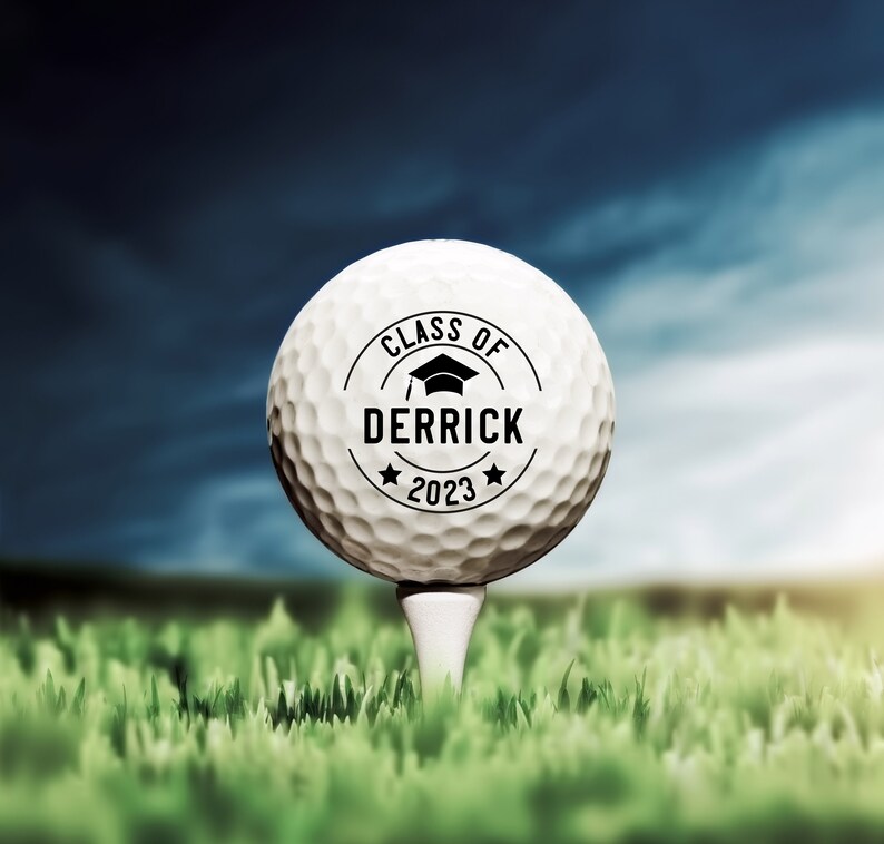 Graduation Gift, Custom Golf Balls, Collage Graduation, Graduation Golf Favors, Senior Graduation Gift, Graduation Present, Golf Gift, Grad image 3