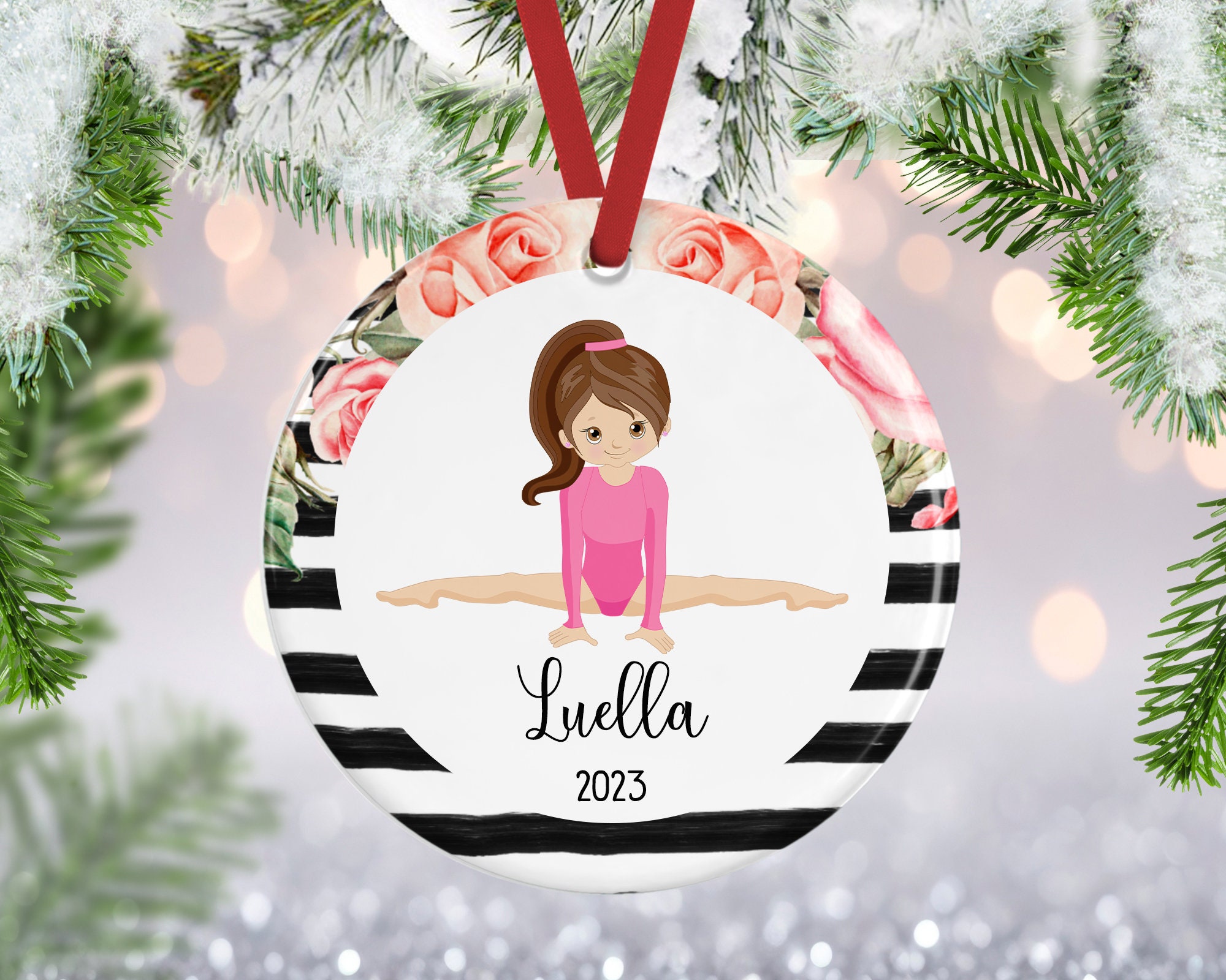 2 Sides Personalized Gymnastics Leotards Ornament, 2024 Gymnastics Woman Ornament, Gift For Daughter Wife, Gift For Gymnasts And Gym Lovers - Australia
