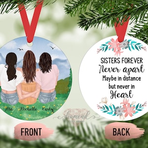 Sister Ornament | Sister Gift | Custom Ornament | Personalized Sister Ornament | Gift For Sister | Long Distance Sister Gift | Little Sister