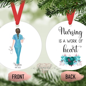 Nurse Ornament, Gift For Nurse, New Nurse Gift, Graduation Gift, RN Gift, BSN Gift, Christmas Ornament, Registered Nurse, Nurse Grad Gift