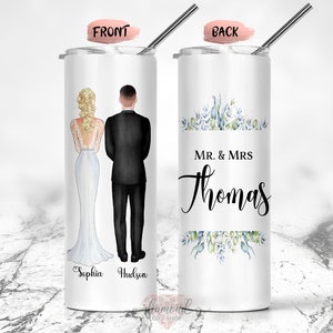 Bride and Groom Personalized Yeti® or Polar Tumbler, Mr and Mrs