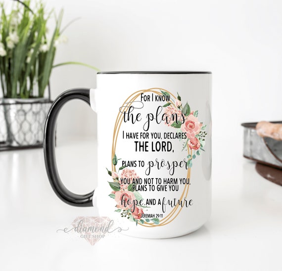 Personalized Christian Mugs For Women - Bible Verse Mug