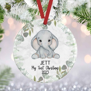 Baby's First Christmas, Elephant Ornament, New Baby Ornament, Baby Elephant Ornament, Christmas Ornament, New Baby Gifts, Babys First xmas