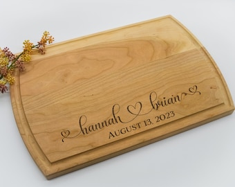 Custom Cutting Board, Personalized Cutting Board, Engraved Cutting Board, Housewarming Gift, Wedding Gift, Anniversary Gift, Engagement Gift