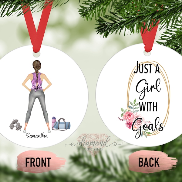 Gym Ornament, Fitness Gifts, Personalized Gifts, Christmas Gift, Best Friend Gift, Custom Ornament, Ornament for Friend, Workout Gifts